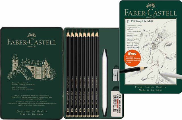 Faber Castell Pitt Graphite Matt Bleistifte für Professionals in Grau und Schwarz - Bild 1