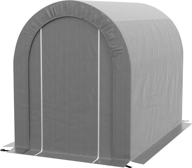 Outsunny Gartenlagerschuppen Outdoor Aufbewahrungszelt aus verzinktem Metall und PE-Plane in Grau, B/T/H: 240 x 160 x 190 cm - Bild 1