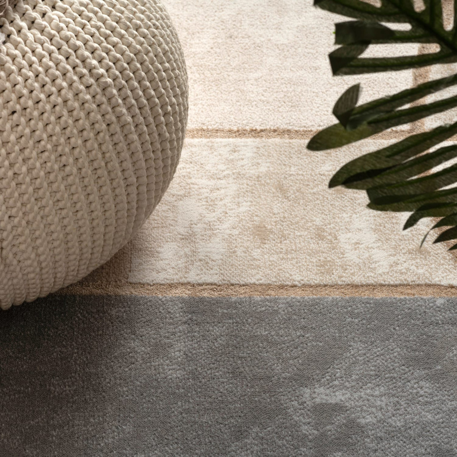 Moderner Teppich Tiana in Grau mit geometrischem High-Low-Effekt, B: 200 cm, T: 290 cm - Bild 3