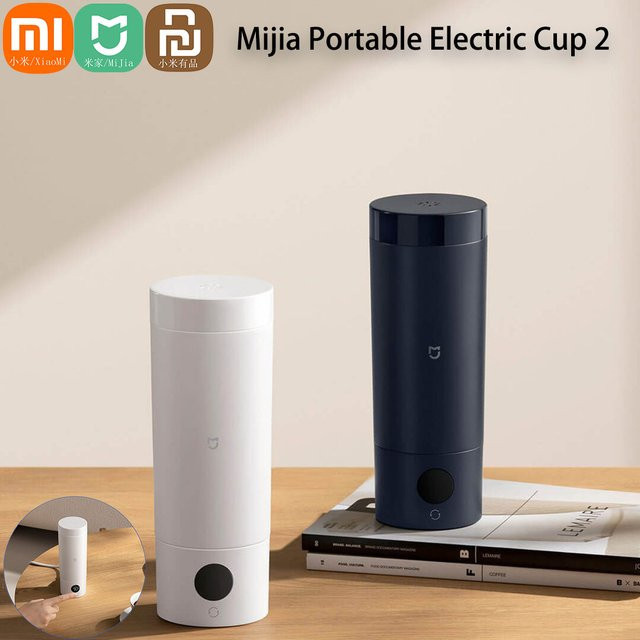 Xiaomi Mijia Smart Tragbarer elektrischer Heizbecher mit LED-Temperaturanzeige aus Edelstahl in Blau - Bild 1