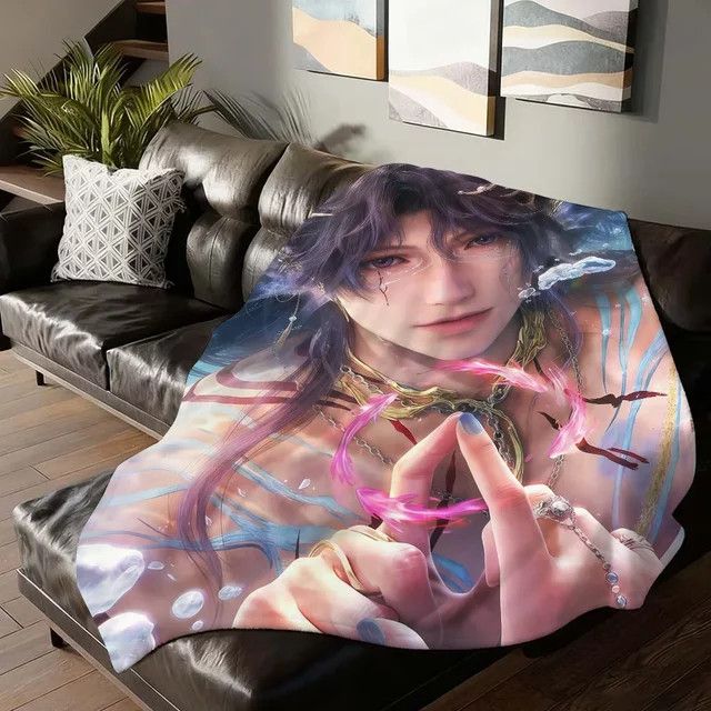 Love and Deepspace Rafayel weiche und warme Decke als Überwurf für Sofa, Bett oder Reisen - Bild 1