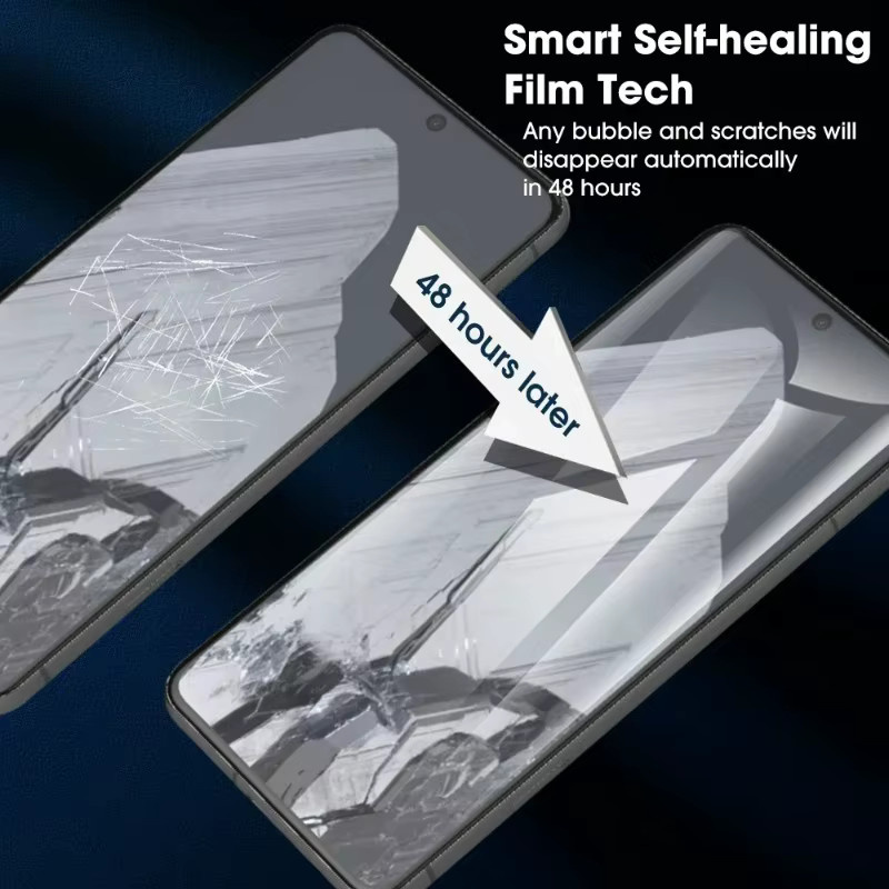 4er-Pack Hydrogel-Displayschutzfolien für Google Pixel 8, 7, 6 Pro, 7A und 6A, 9D Vollabdeckung, transparent - Bild 5