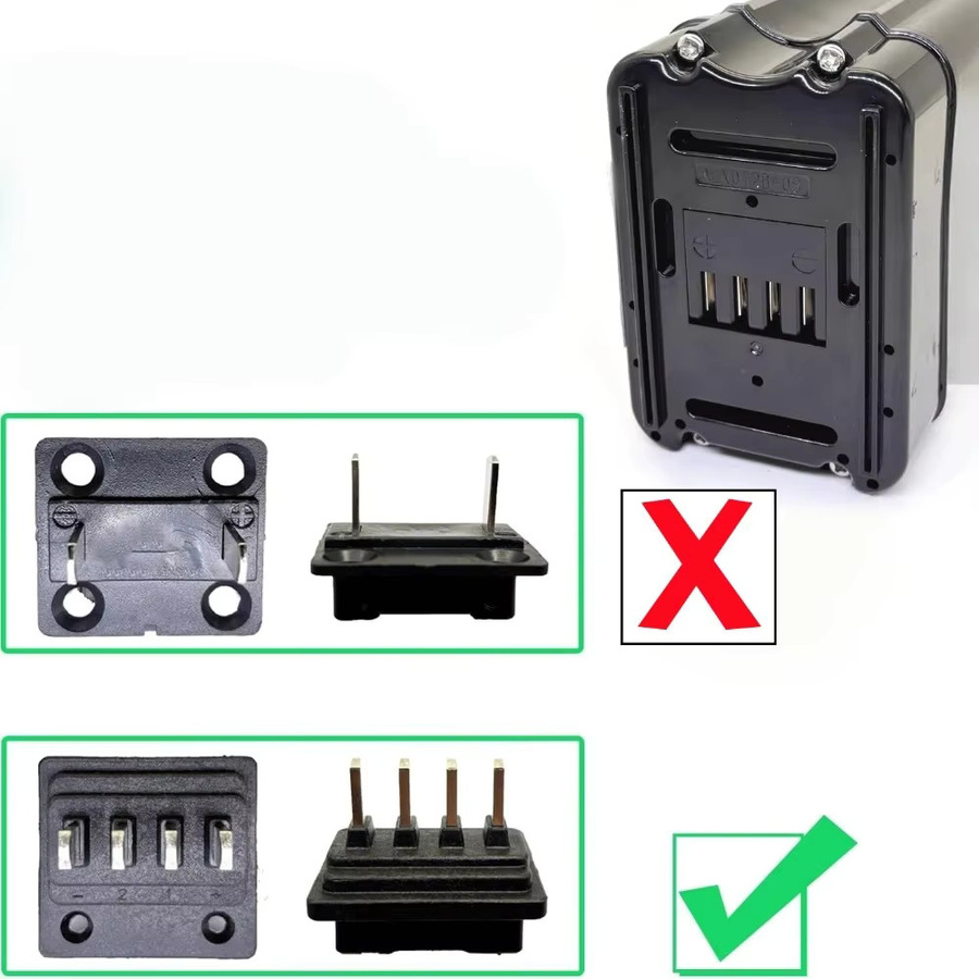 Silver Fish Li-Ion Akku mit Ladegerät für 250W-1000W Motoren, 36V/48V, Schwarz - Bild 4