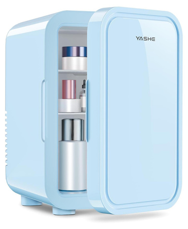 YASHE Mini-Kühlschrank tragbar 6 Liter für 8 Dosen thermoelektrisch 220–240 V AC/DC