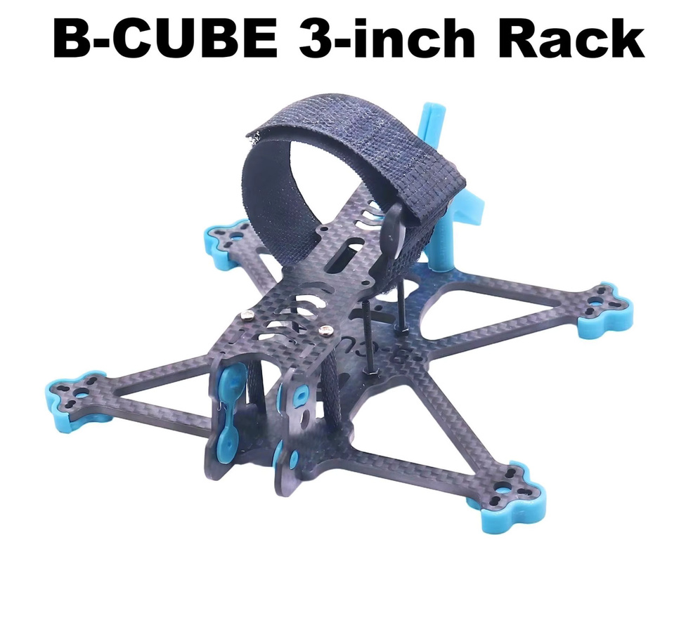 B-CUBE 3-Zoll DJI O4 FPV Drohnen-Rahmenkit aus Kohlefaser für Racing Quadcopter Freestyle mit INAV Beatflight F722 Flugsteuerung - Bild 2