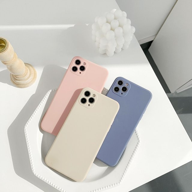 Stoßfeste Silikon-Handyhülle von Potdemiel für iPhone 11 bis iPhone 17 Air in Einfarbig - Bild 1