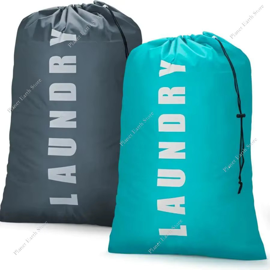 DHDH Wäschesack Set mit großem Fassungsvermögen als Reise-Aufbewahrungsorganisator für Outdoor und Camping mit Kordelzug, 2 Stück - Bild 2