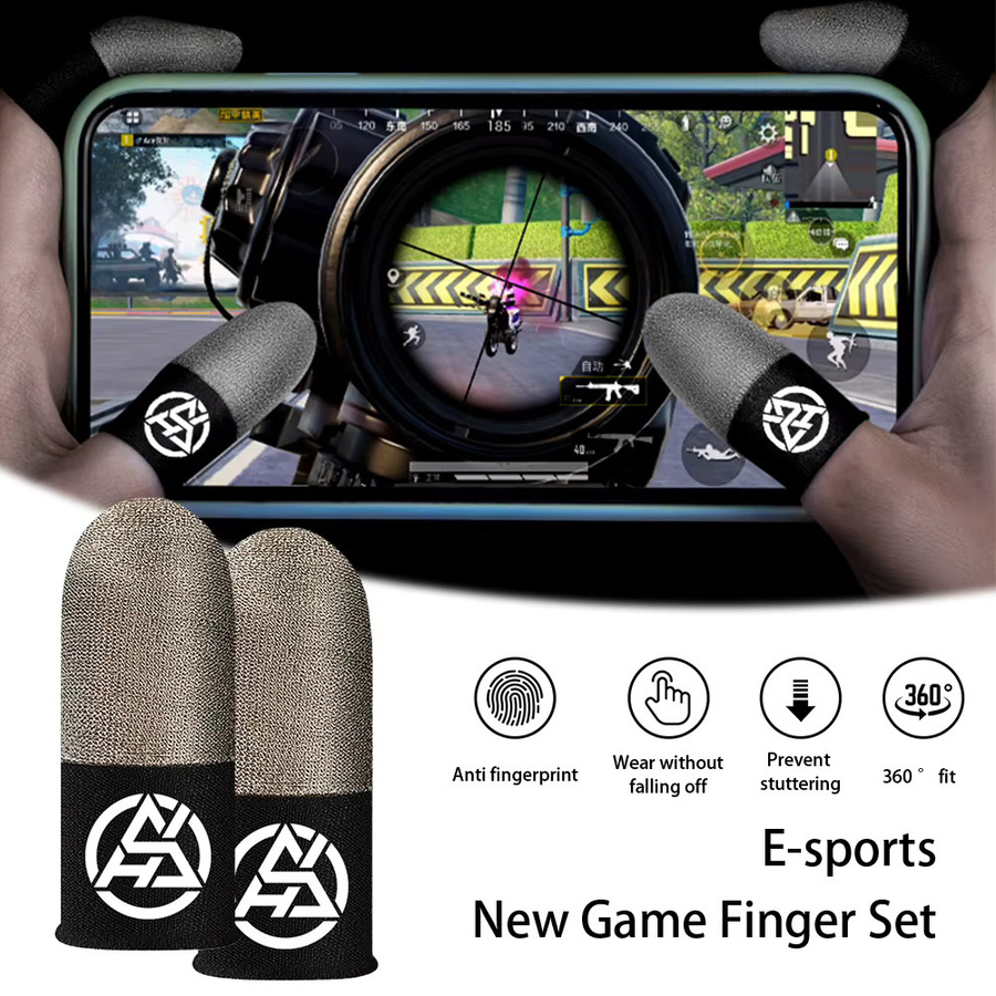 APWIKOGER Atmungsaktive Gaming-Fingerlinge für mobile Handyspiele, leuchtende und schweißfeste Touch-Handschuhe für PUBG - Bild 6
