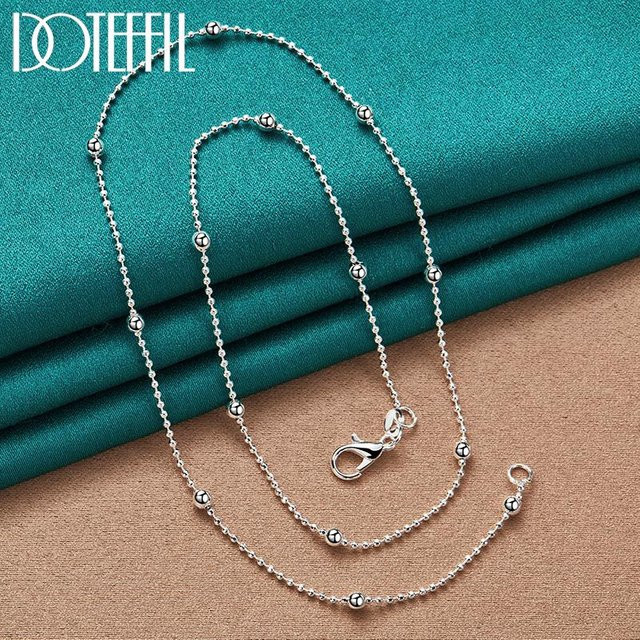 DOTEFFIL Perlenkette, 925 Silber, Perle, Damen, 60 cm - Bild 1