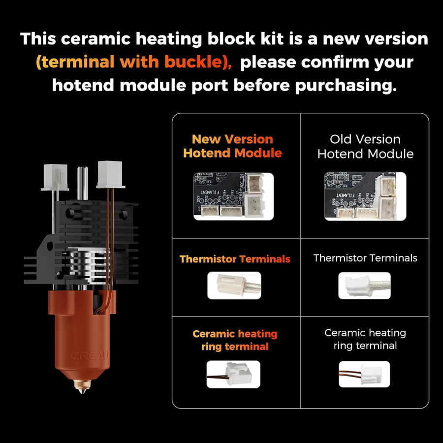 Creality Hotend Kit für K1, K1 Max und K1C mit Keramik-Heizblock und Einhorn Quick Swap Düsen-Kit - Bild 2