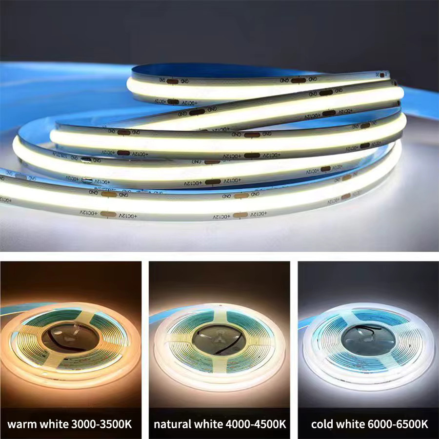 Aamasun Dimmbarer COB LED Streifen mit 320 LEDs/m, Breite: 8 mm, erhältlich in verschiedenen Längen und Farbtemperaturen (3000K, 4000K, 6000K) für deine Zimmerdekoration - Bild 5