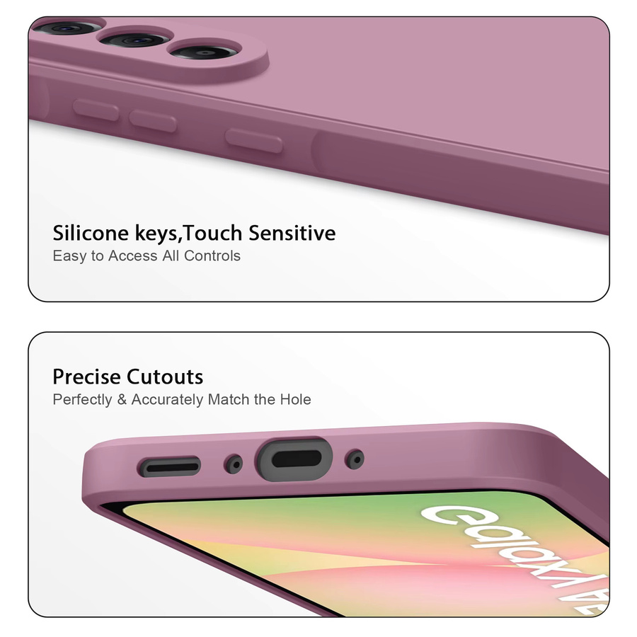 IEOVIEE Silikonhülle für Samsung Galaxy A56 5G, stoßfeste Schutzhülle in Lila - Bild 3