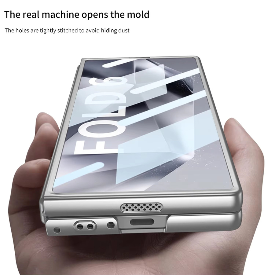 Ultra Thin Hard PC Schutzhülle für Samsung Galaxy Z Fold 6, Z Fold 5 und Z Fold 4 inklusive Displayschutzfolie in Silber - Bild 3