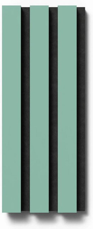 Akustikpaneel Denpanels Aquavert mit Streifenoptik in Schwarz aus Linoleum und Filz, B: 29,5 cm, H: 15 cm