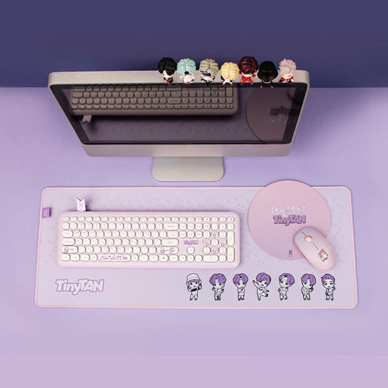 BTS TinyTan Monitorfiguren Set aus Kunststoff, 3er Set mehrfarbig, KPOP Idol Figuren zur Dekoration - Bild 4