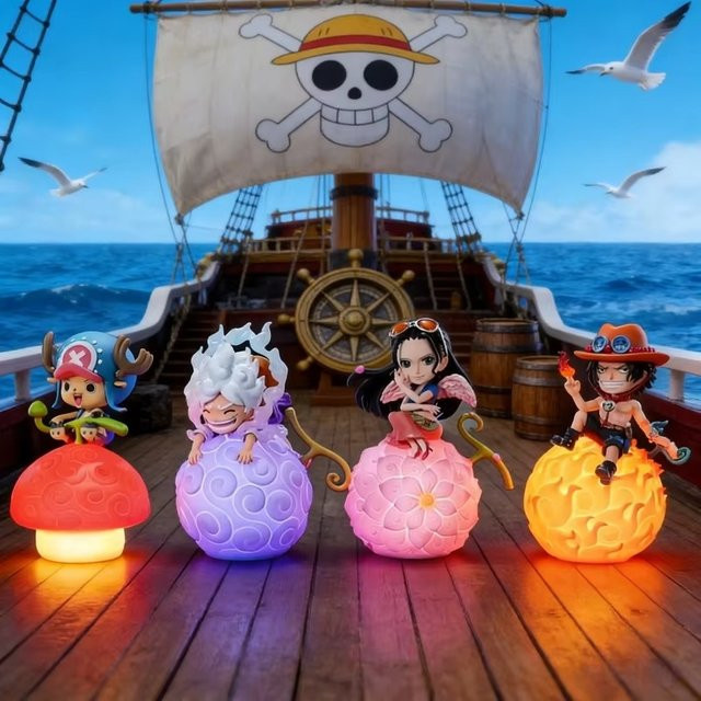 Bandai One Piece Robin & Ace Anime-Figur, Nachtlicht, Schreibtischlampe - Bild 1