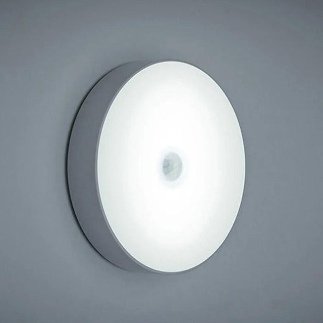 YJMP Super Lighting LED Nachtlicht mit PIR Bewegungssensor, USB aufladbar, magnetisch, weiß, 2 Stück - Bild 1
