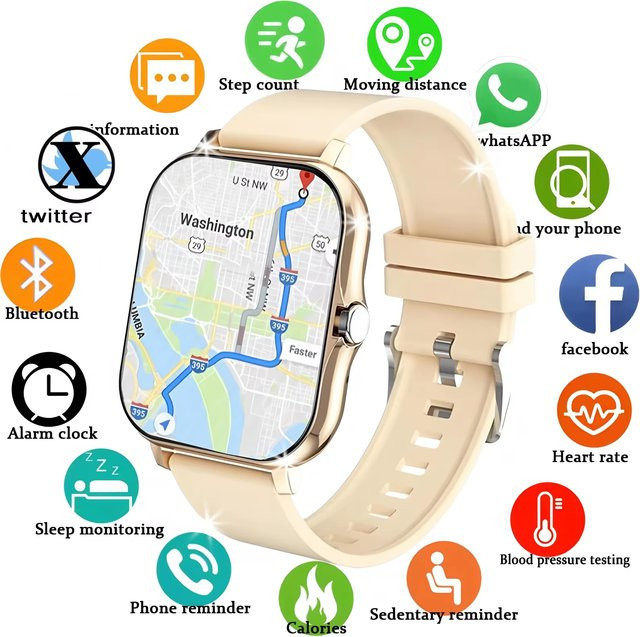 LAXASFIT Smartwatch, 1,85 Zoll, Grau, Unisex - Bild 1