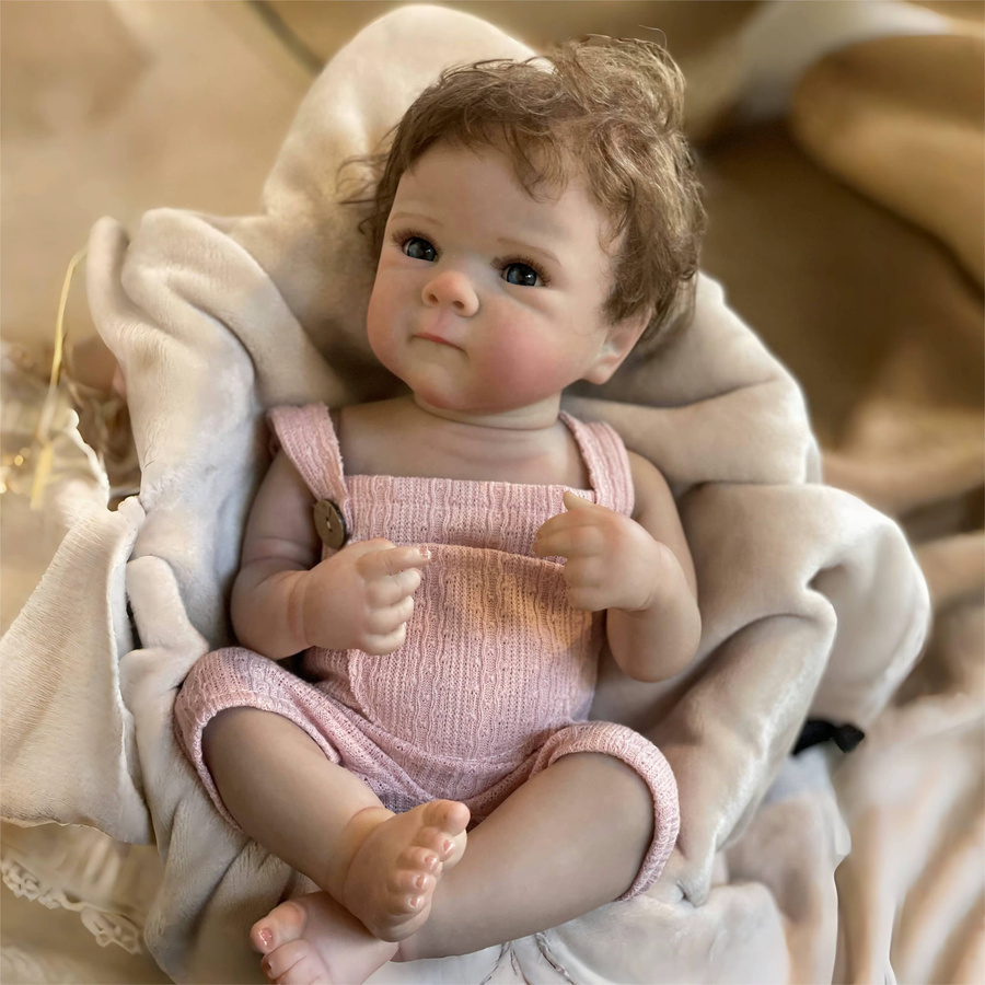 AnjoDoll Bettie Mädchen Bebe Reborn Puppe, Rosa, Kunststoff - Bild 2