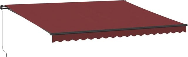 vidaXL Markise manuell mit LED in Weinrot, B: 450 cm, T: 350 cm - Bild 1