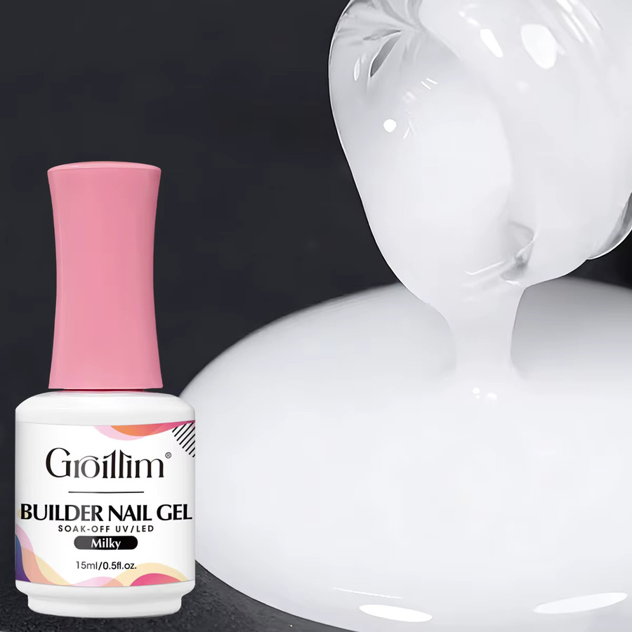 Groillim Nagel-Gel, Weiß, Glänzend, 15 ml - Bild 3