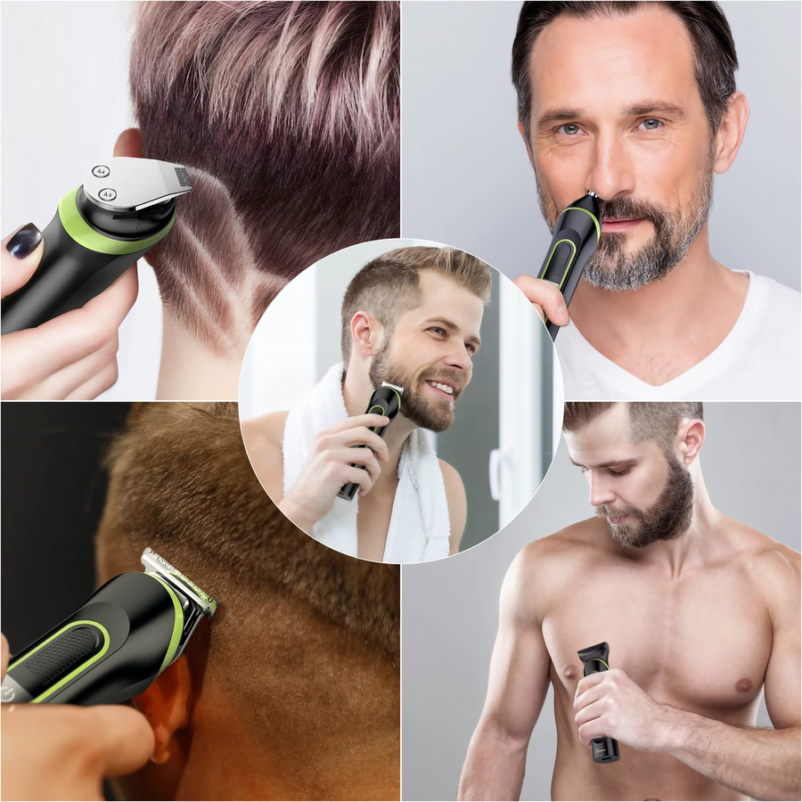 Hatteker Professioneller Haarschneider in Schwarz mit LCD-Bildschirm und USB-Ladestation - Bild 6
