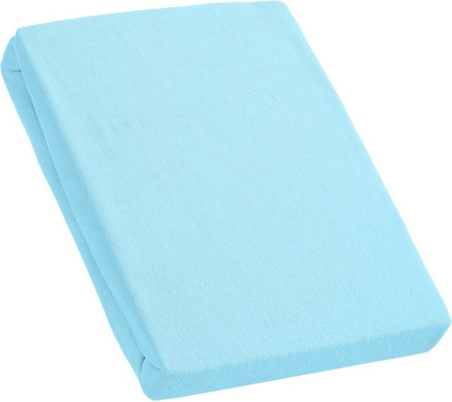 Kinzler Frottee Spannbetttuch, hellblau, B/T: 180 x 200 cm bis 200 x 200 cm, Höhe: 25 cm - Bild 1