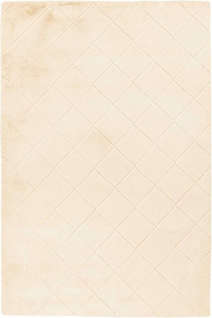 Padiro Hochflorteppich Imala 125 in Creme mit geprägtem Muster, B/H/L: 80 x 3 x 150 cm - Bild 1