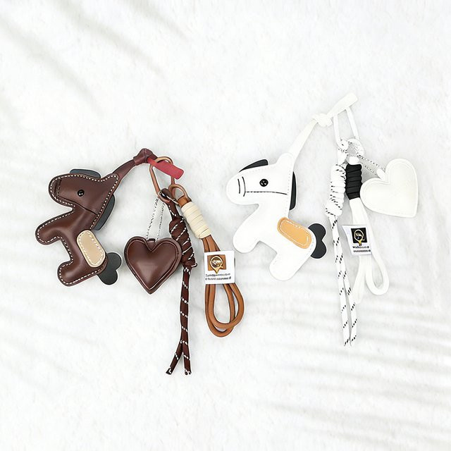 Yogodlns Taschenanhänger, Pony-Design, PU-Leder, Herz-Pony - Bild 1