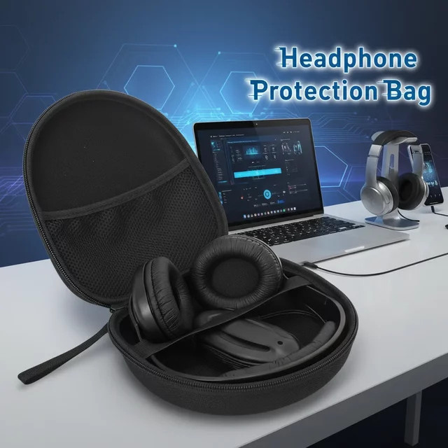 Hartschalen-Schutztasche für Sony Kopfhörer in Schwarz - Bild 1