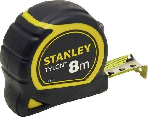 Stanley Taschenrollbandmaß Tylon Gelb mit Gürtelclip, Länge: 8 m, Breite: 2,5 cm - Bild 1