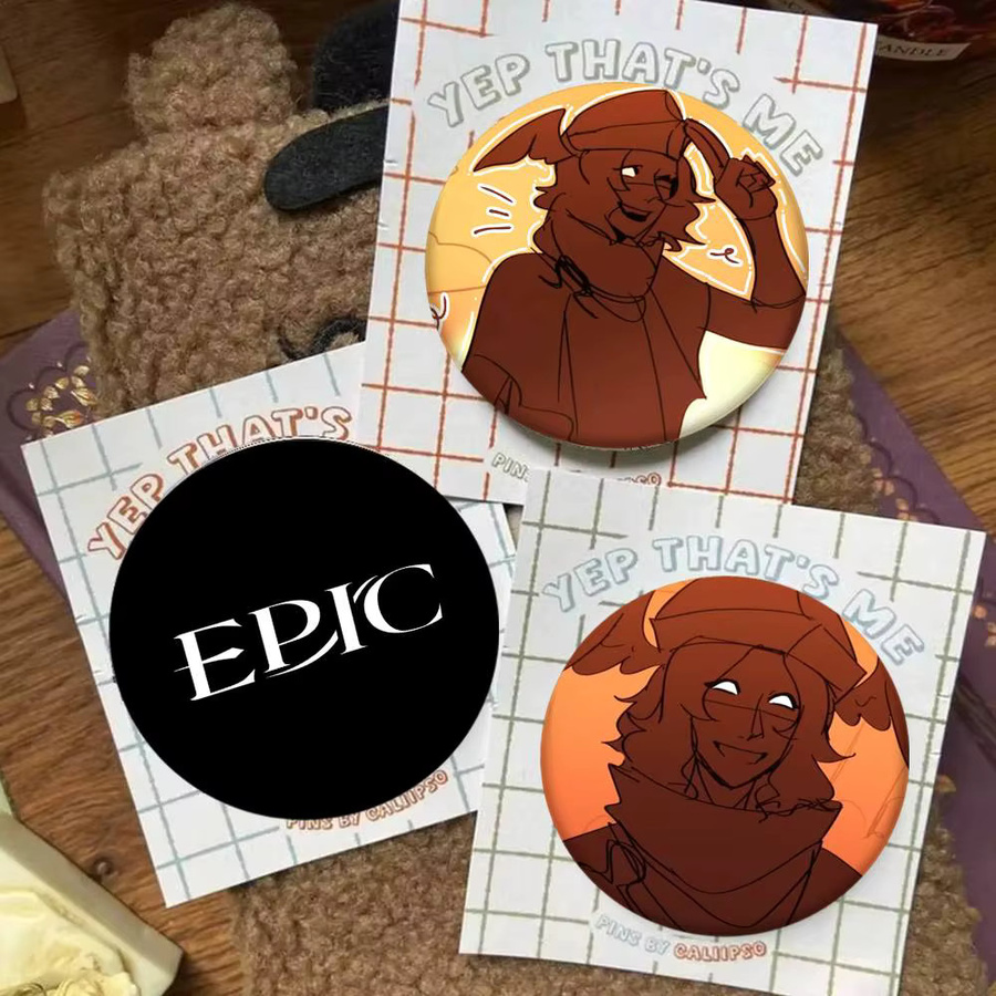 Abzeichen-Brosche E-Epic The Musical Cartoon-Stil, Emaille-Pin, rund - Bild 2