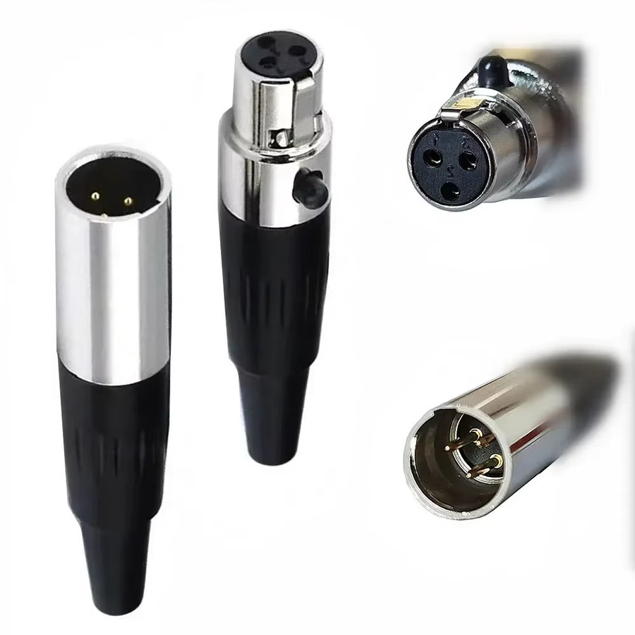 BSN Mini-XLR-Adapter 3-polig mit Stecker und Buchse für Audio-Mikrofone zur Chassismontage - Bild 5