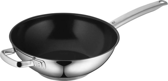WMF Durado Wokpfanne aus Edelstahl in Silber mit Ø 28 cm Durchmesser - Bild 1