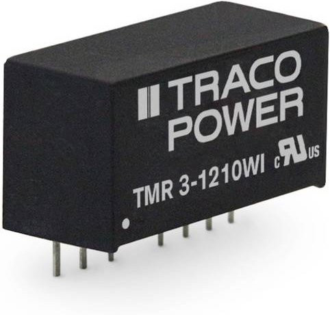 TracoPower TMR 3-1213WI DC/DC-Wandler in Schwarz, 12 V/DC zu 15 V/DC, 200mA, 3W, 1 Ausgang - Bild 1
