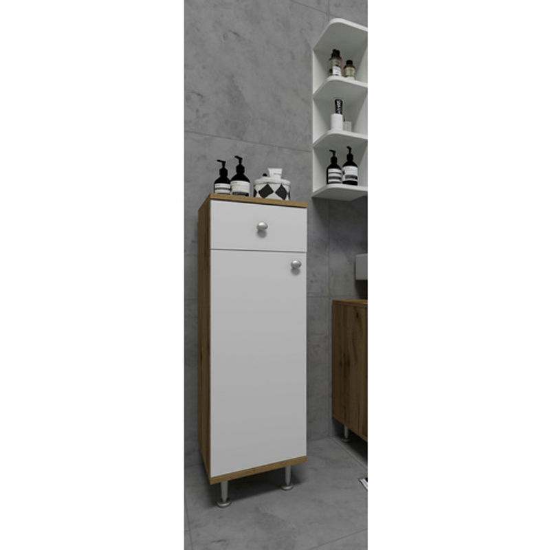 VCM Midischrank Nilosi in Beige und Weiß, B/T/H: 30 x 30 x 95 cm - Bild 2