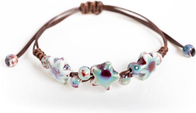 Imperial Glaze Keramik-Armband, verstellbare Wachsschnur, Damen - Bild 1
