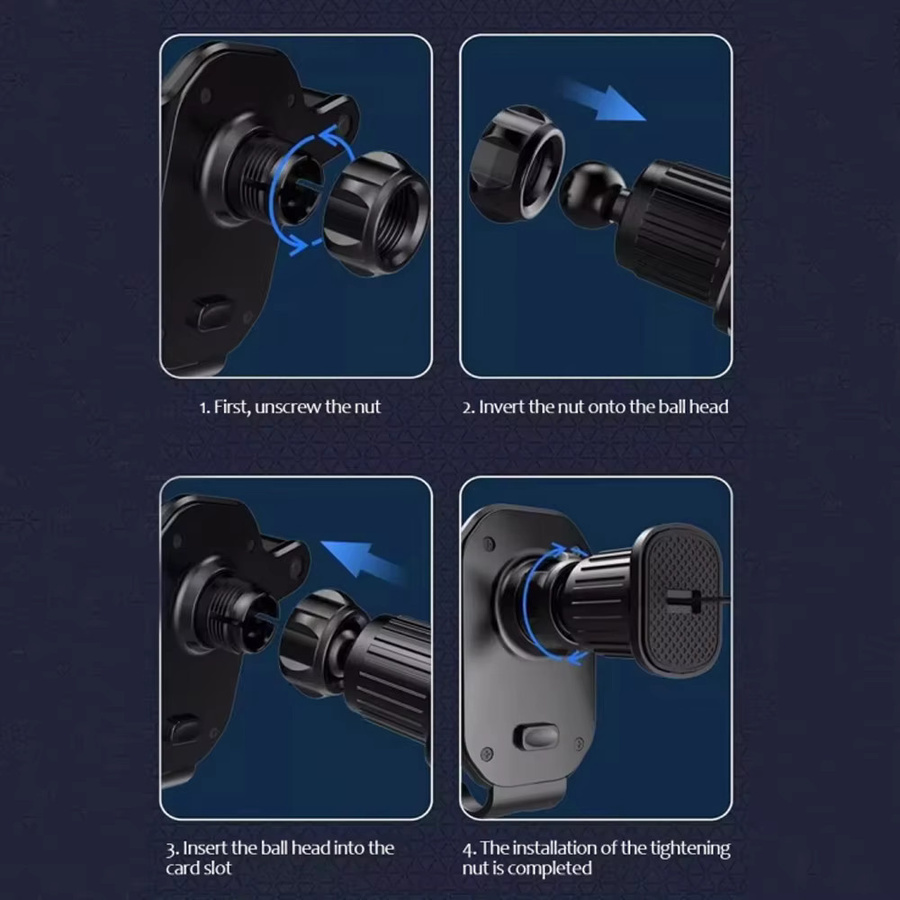 Handyhalterung für BMW 3er G20 G21 M3 G80 I4 G26 M4 G82 (2022-2024) als Lüftungsschlitz-Halterung in Schwarz - Bild 4