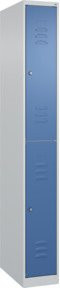 C+P Doppelstock-Spind Classic PLUS mit 1 Abteil, Stahlkonstruktion, Zylinderschloss und Garderobenstange, H x B x T: 185 x 25 x 50 cm - Bild 1