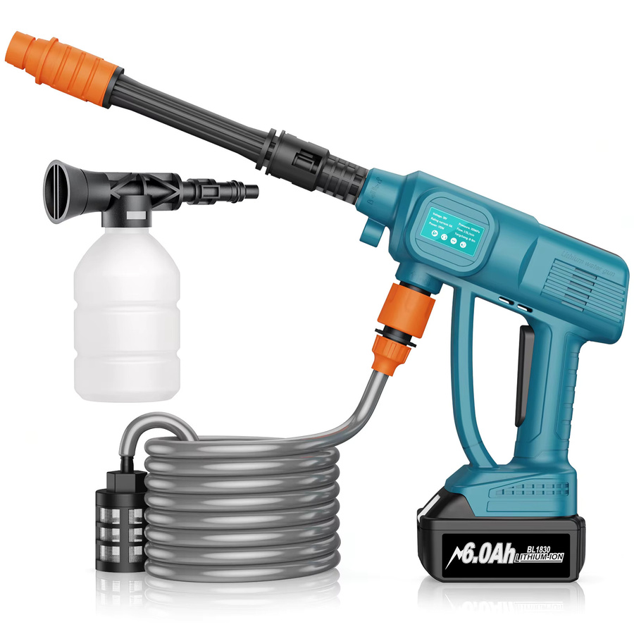 Powtree Hochdruck-Wasserpistole für Makita 18V Akku, kabelloser Hochdruckreiniger für Auto- und Hausreinigung - Bild 6