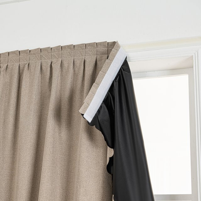 CENTURyMiG Minimalistische Polyestervorhänge in Beige mit UV-Schutz und Wärmedämmung - Bild 1