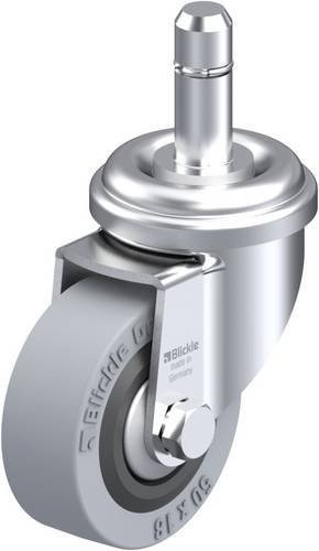 Blickle LRA-VPA 50G-FA-ES Lenkrolle in Schwarz-Grau-Silber mit 50 mm Rad-Durchmesser und 40 kg Tragfähigkeit - Bild 1