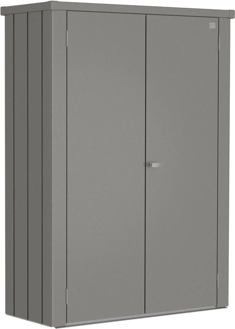 Biohort Terrassenschrank Romeo in Quarzgrau-Metallic mit Soft-Close-Türen und Regalen, B/H/T: 132 x 181 x 57 cm - Bild 1
