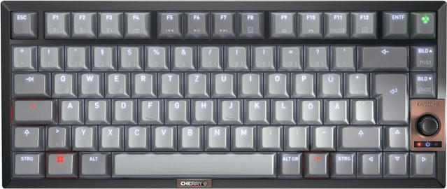 Cherry KW 300 MX Gaming-Tastatur mechanisch Schwarz Grau mit USB-C - Bild 1