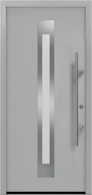 EcoStar Haustür Isopro Secur IPS 770S Weißaluminium mit Glaseinsatz, RC2, B: 110 cm, H: 210 cm, DIN Rechts - Bild 1