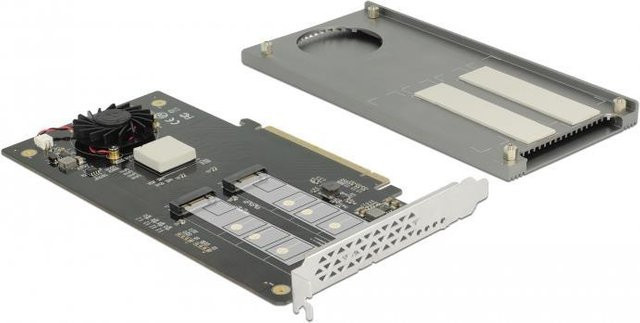 DeLOCK Schnittstellenadapter M.2 auf PCIe 3.0 x16 für SSD in Schwarz (89961) - Bild 1