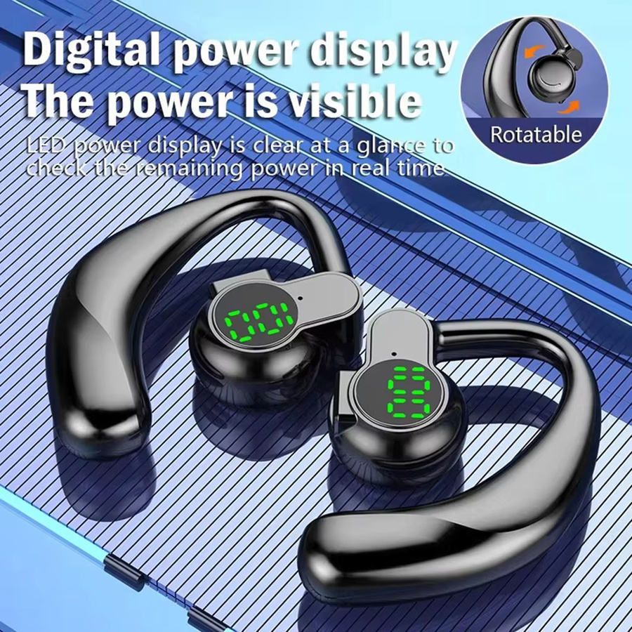 Ockcic Bluetooth In-Ear Kopfhörer mit Geräuschunterdrückung und Mikrofon, Kabelloses Business-Headset für LKW-Fahrer, Radfahrer und Freisprecheinrichtung, Schwarz - Bild 3