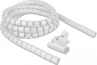 Delock Spiralschlauch aus Polyethylen mit Einziehwerkzeug, Farbe: Weiß, Länge: 2,5 m, Durchmesser: 25 mm - Bild 1