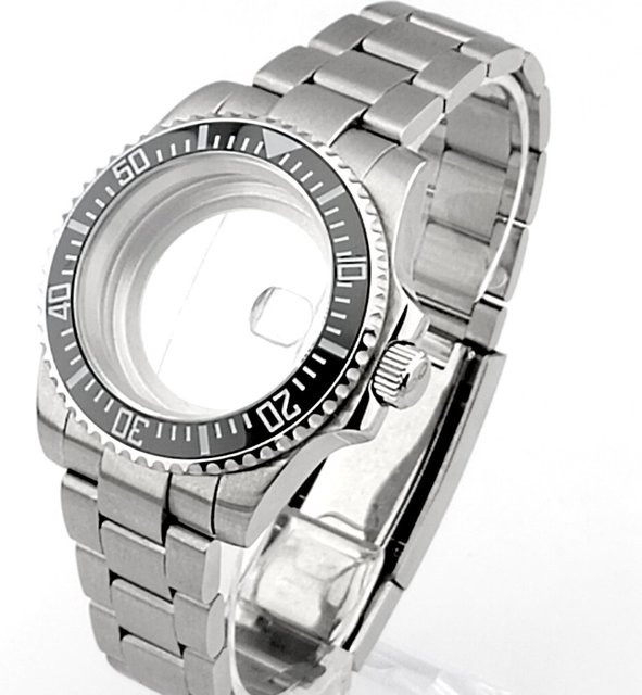 Uhrengehäuse mit Armband, Edelstahl, Silber, 40,5 mm, Unisex - Bild 1