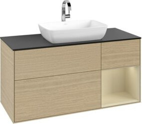 V&B Waschtischunterschrank Finion in Eichenoptik Beige, Breite: 120 cm, Tiefe: 50,1 cm, Höhe: 50,1 cm - Bild 1